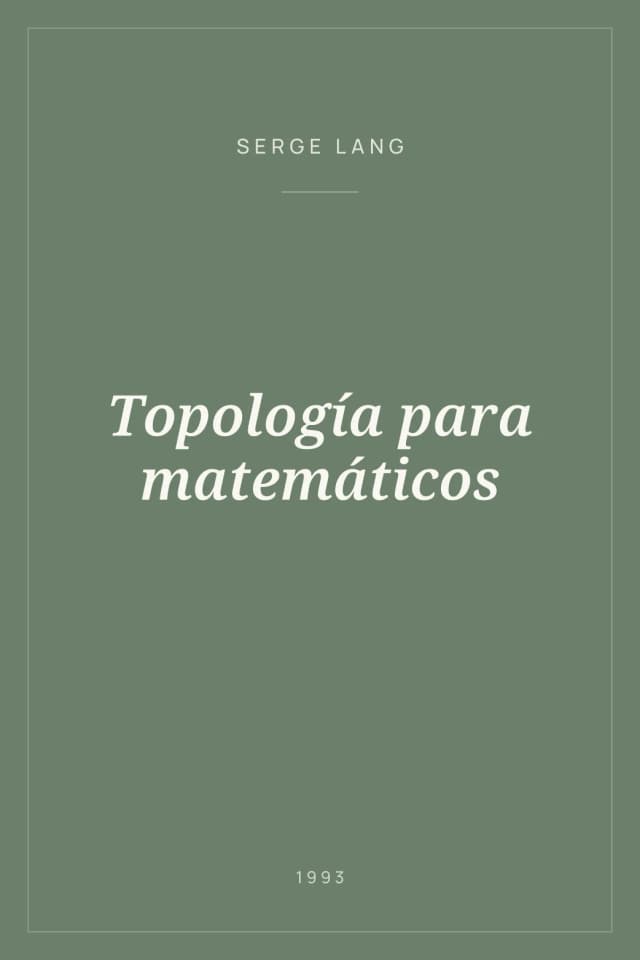 Portada de Topología para matemáticos