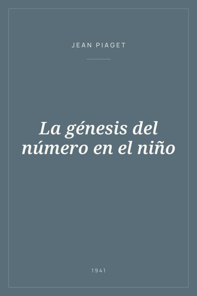 Portada de La génesis del número en el niño