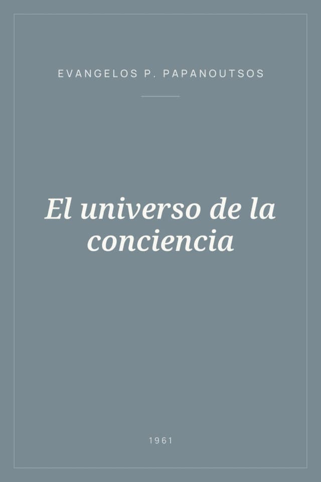 Portada de El universo de la conciencia