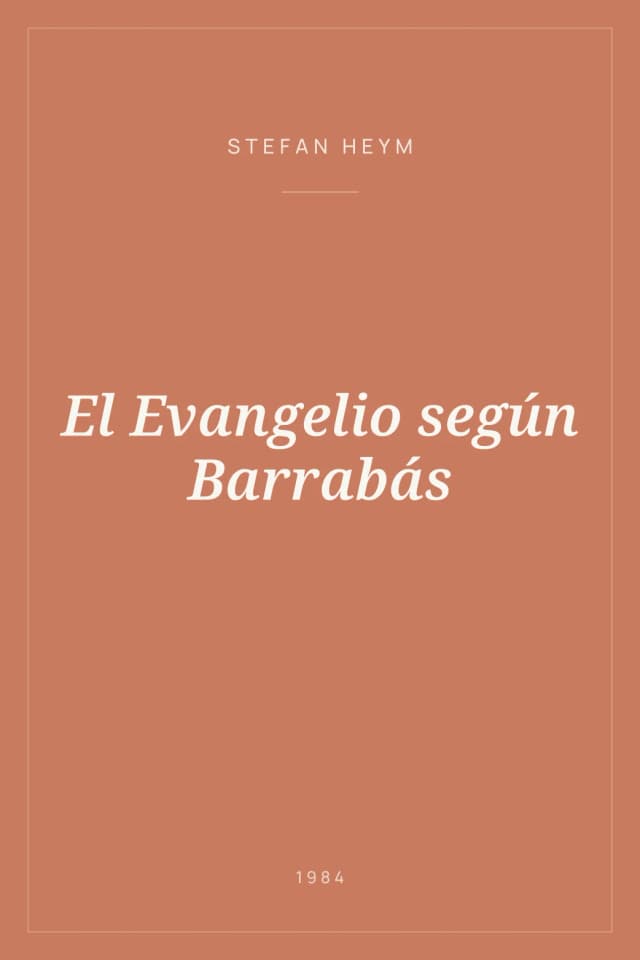 Portada de El Evangelio según Barrabás