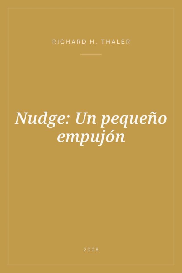 Portada de Nudge: Un pequeño empujón
