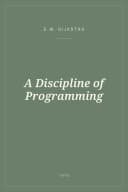 Portada de A Discipline of Programming