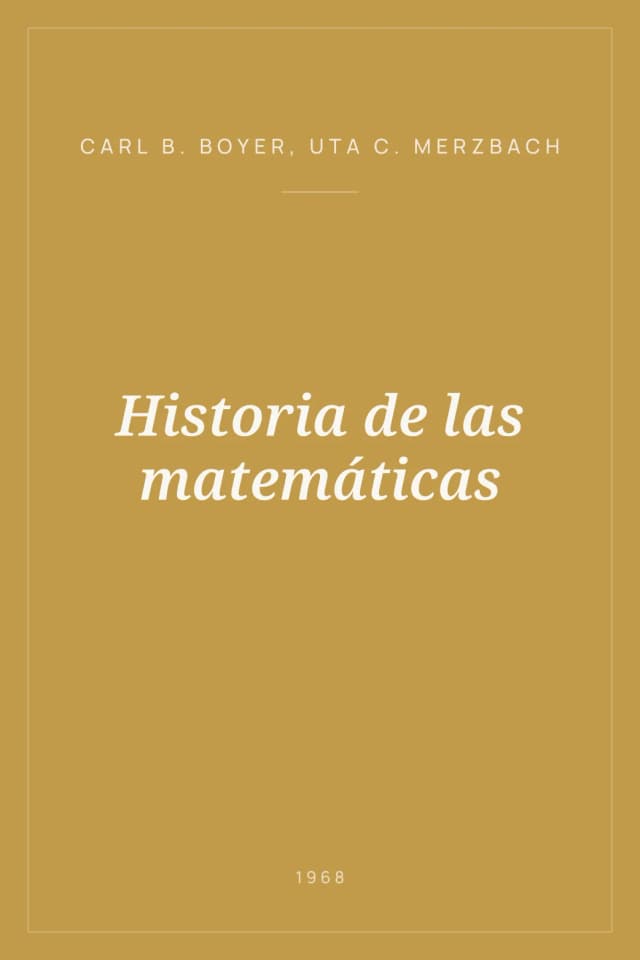 Portada de Historia de las matemáticas