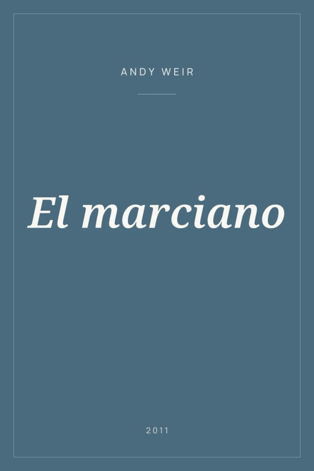 Portada de El marciano