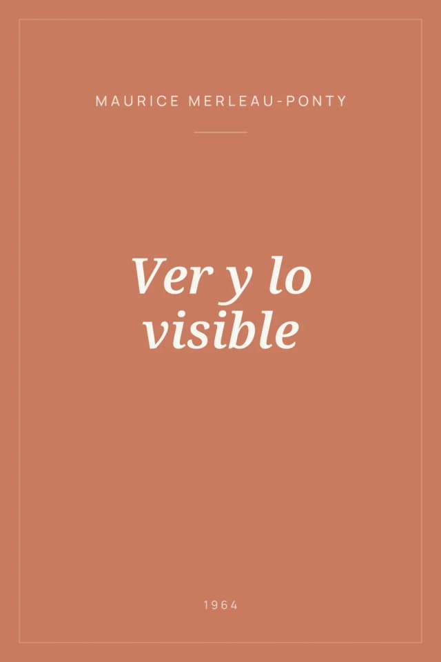 Portada de Ver y lo visible