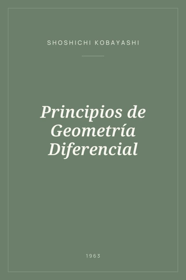 Portada de Principios de Geometría Diferencial