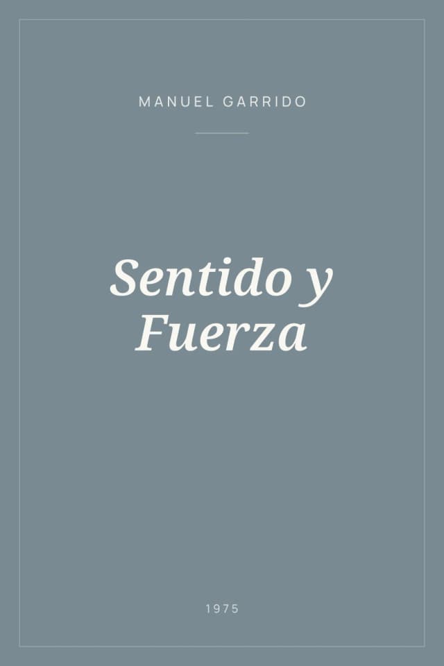 Portada de Sentido y Fuerza