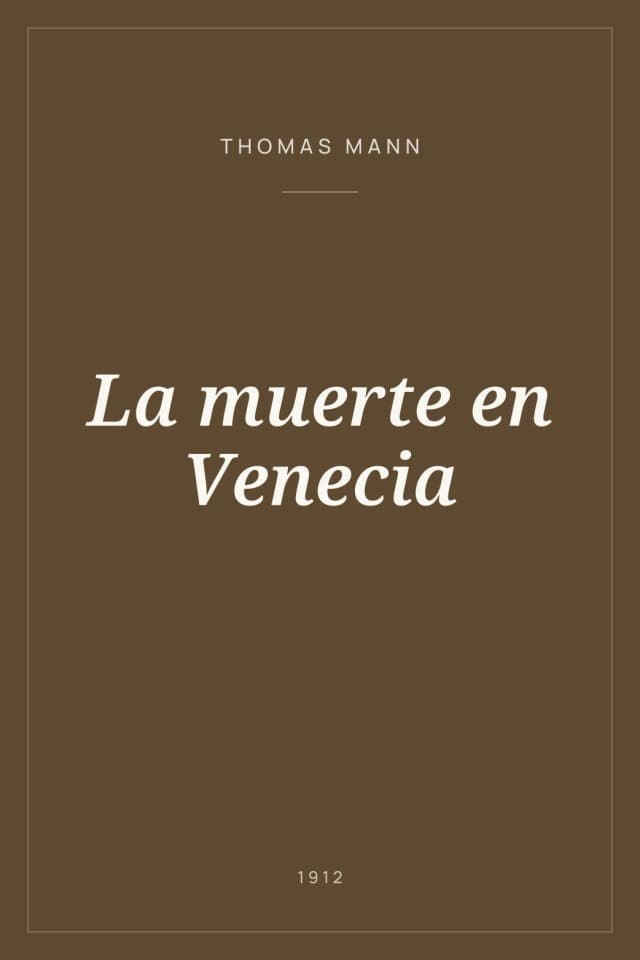 Portada de La muerte en Venecia