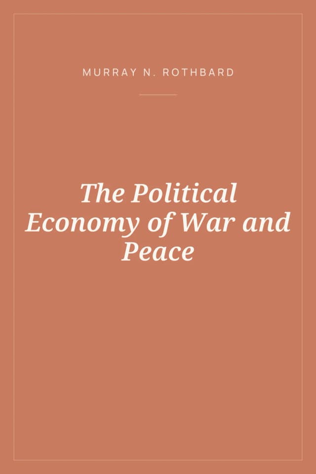 Portada de The Political Economy of War and Peace