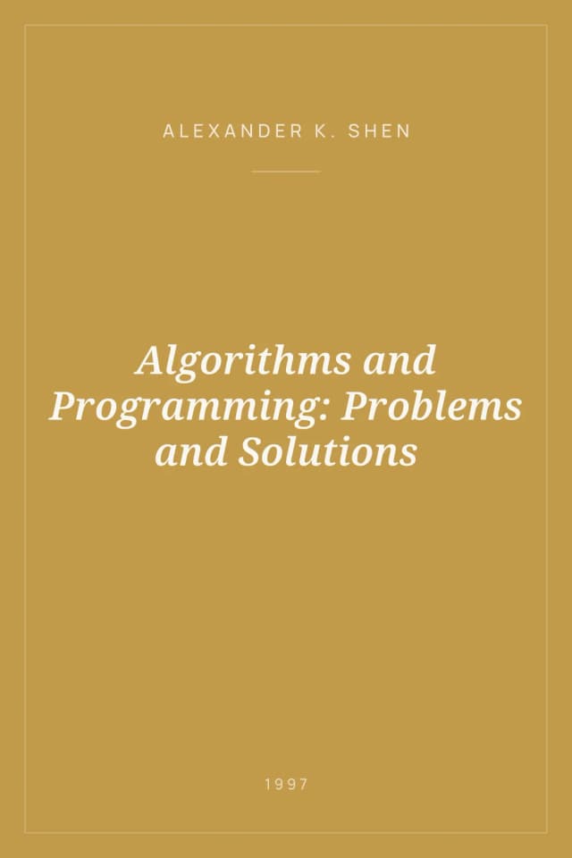 Portada de Algorithms and Programming: Problems and Solutions