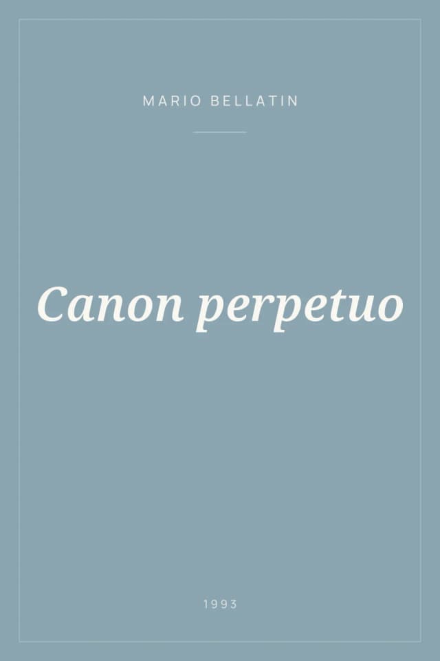 Portada de Canon perpetuo