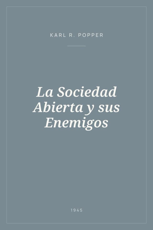 Portada de La Sociedad Abierta y sus Enemigos