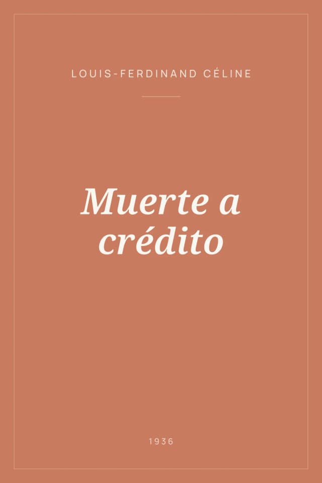 Portada de Muerte a crédito