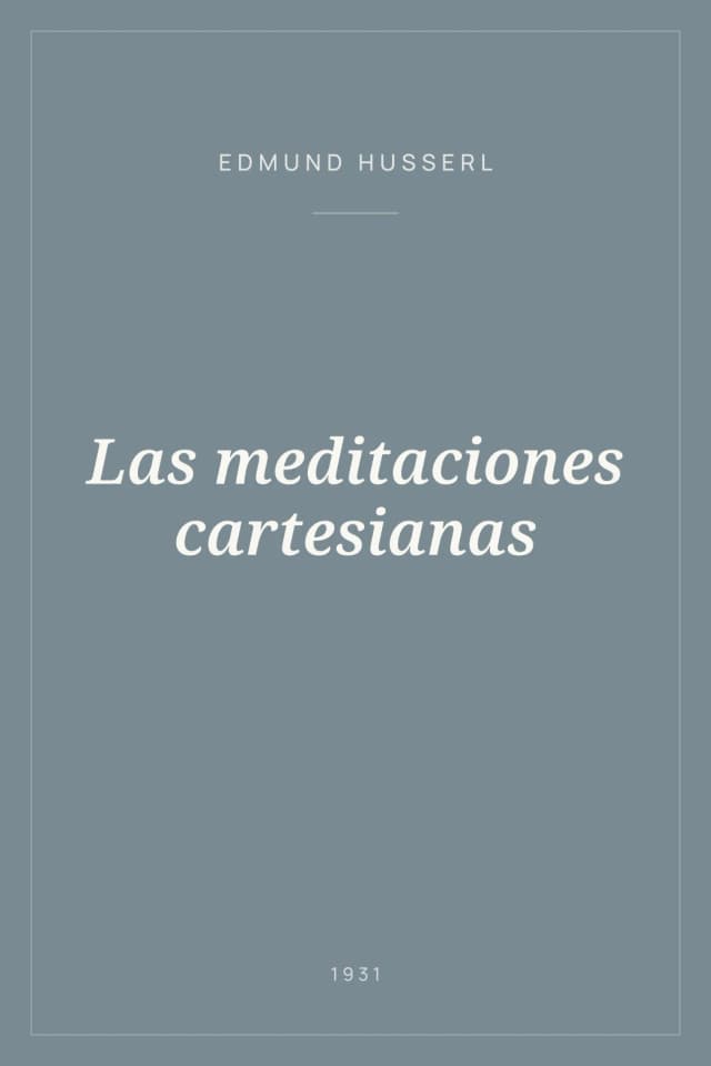 Portada de Las meditaciones cartesianas