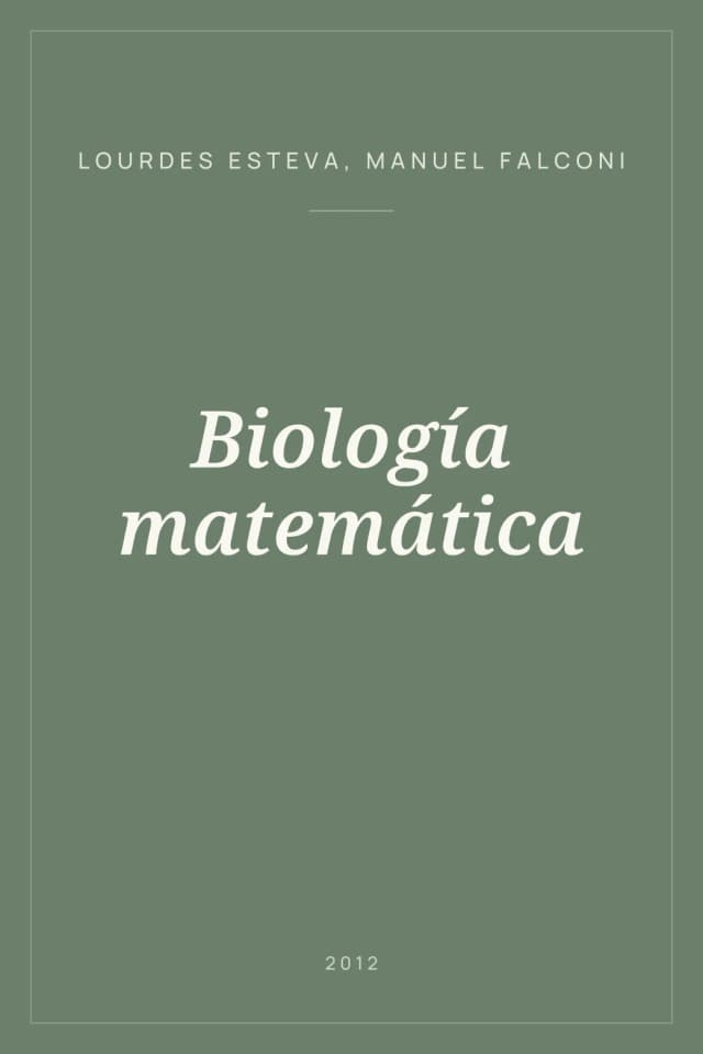 Portada de Biología matemática