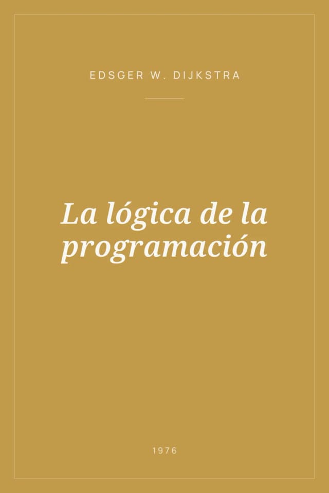 Portada de La lógica de la programación