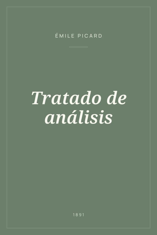 Portada de Tratado de análisis