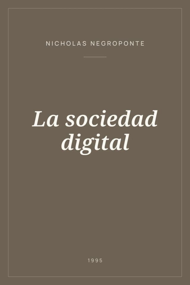 Portada de La sociedad digital