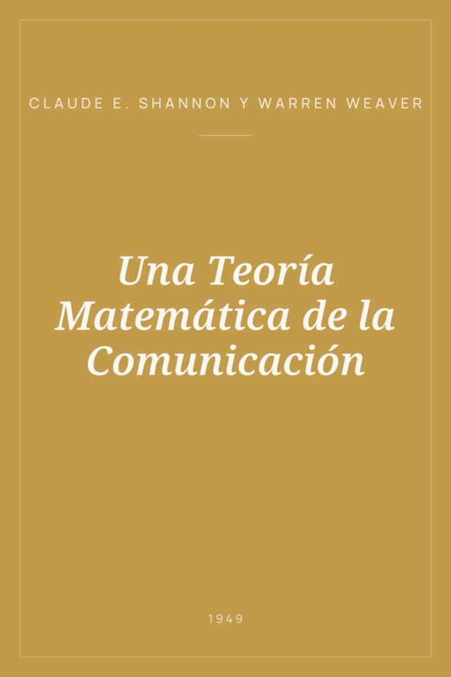 Portada de Una Teoría Matemática de la Comunicación