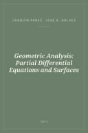 Portada de Geometric Analysis: Partial Differential Equations and Surfaces
