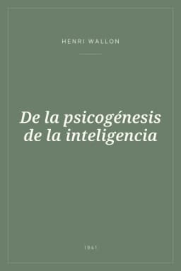 Portada de De la psicogénesis de la inteligencia
