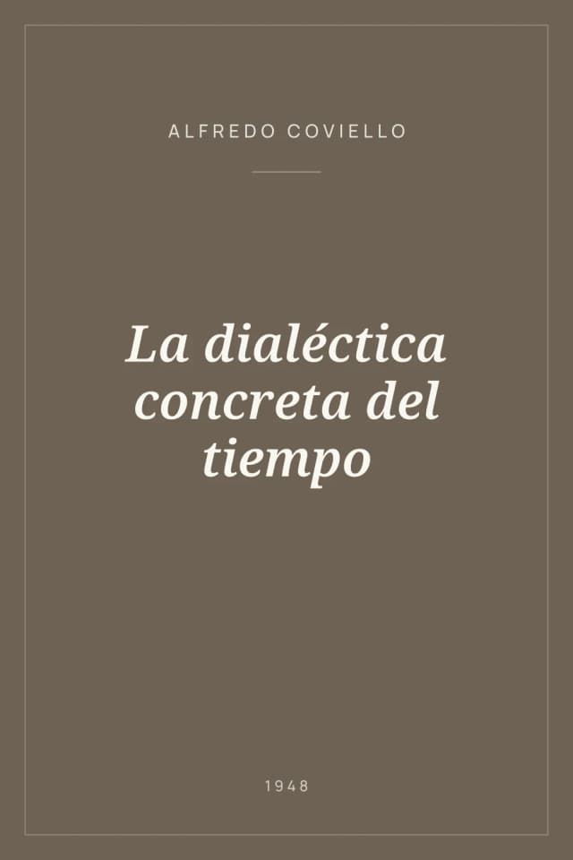 Portada de La dialéctica concreta del tiempo