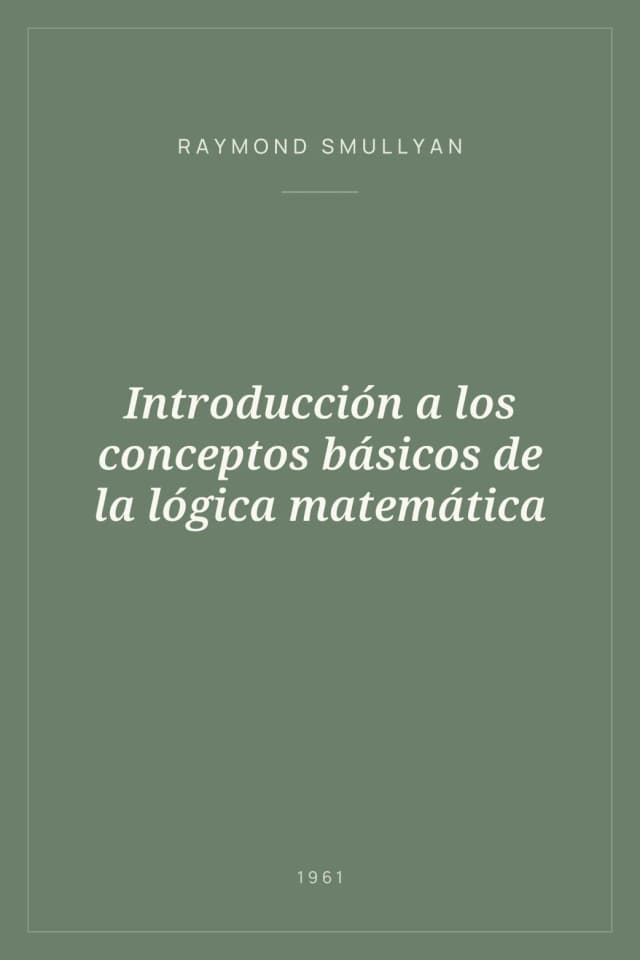 Portada de Introducción a los conceptos básicos de la lógica matemática