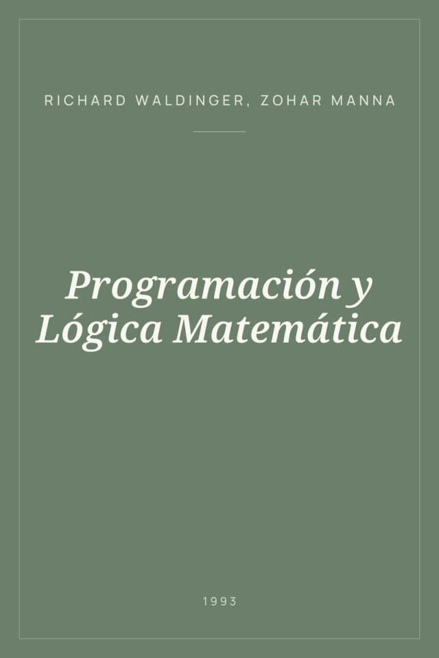Portada de Programación y Lógica Matemática