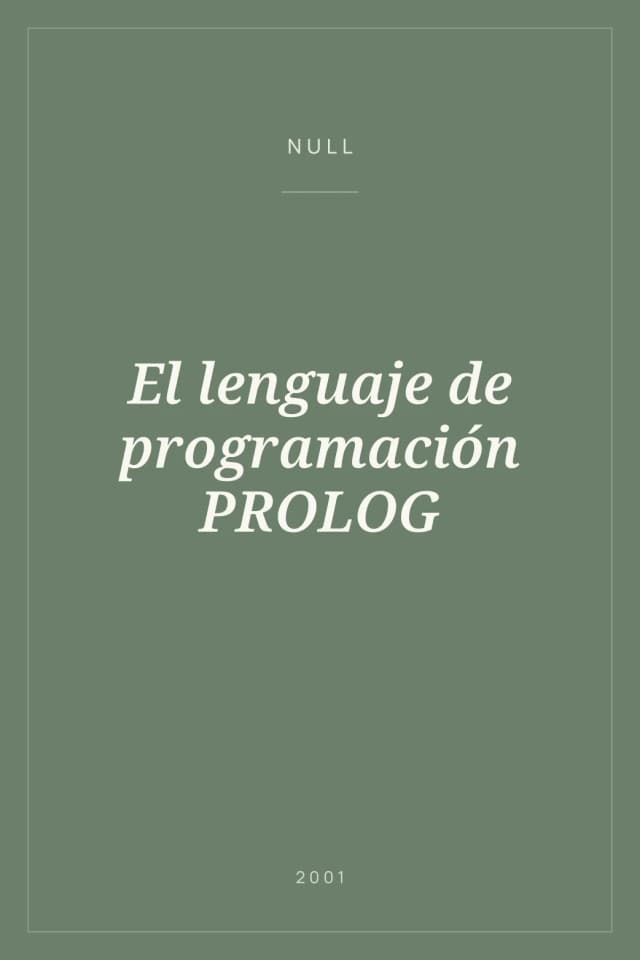 Portada de El lenguaje de programación PROLOG