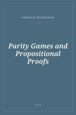 Portada de Parity Games and Propositional Proofs