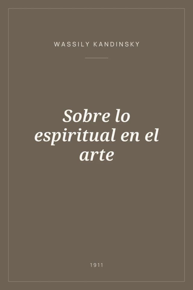 Portada de Sobre lo espiritual en el arte