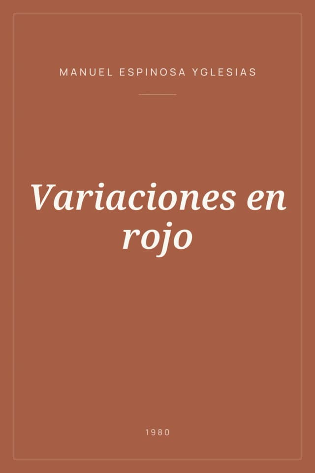 Portada de Variaciones en rojo