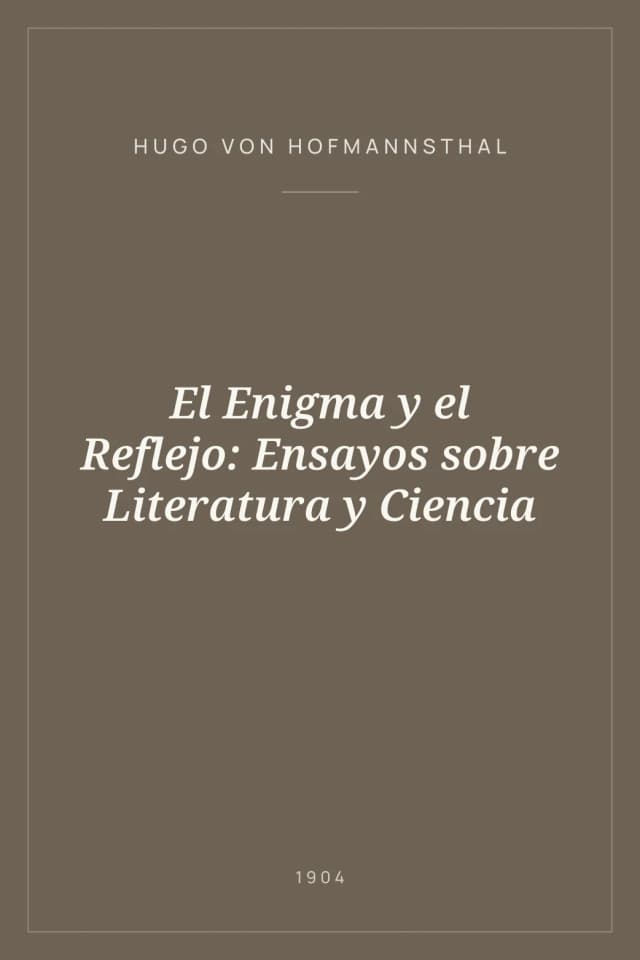 Portada de El Enigma y el Reflejo: Ensayos sobre Literatura y Ciencia
