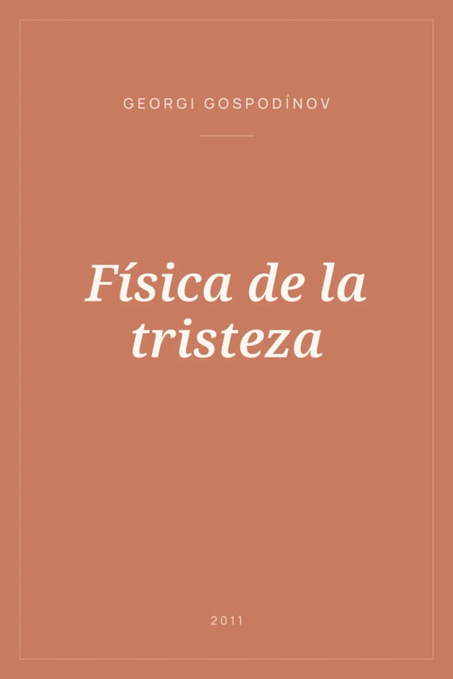 Portada de Física de la tristeza