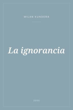 Portada de La ignorancia