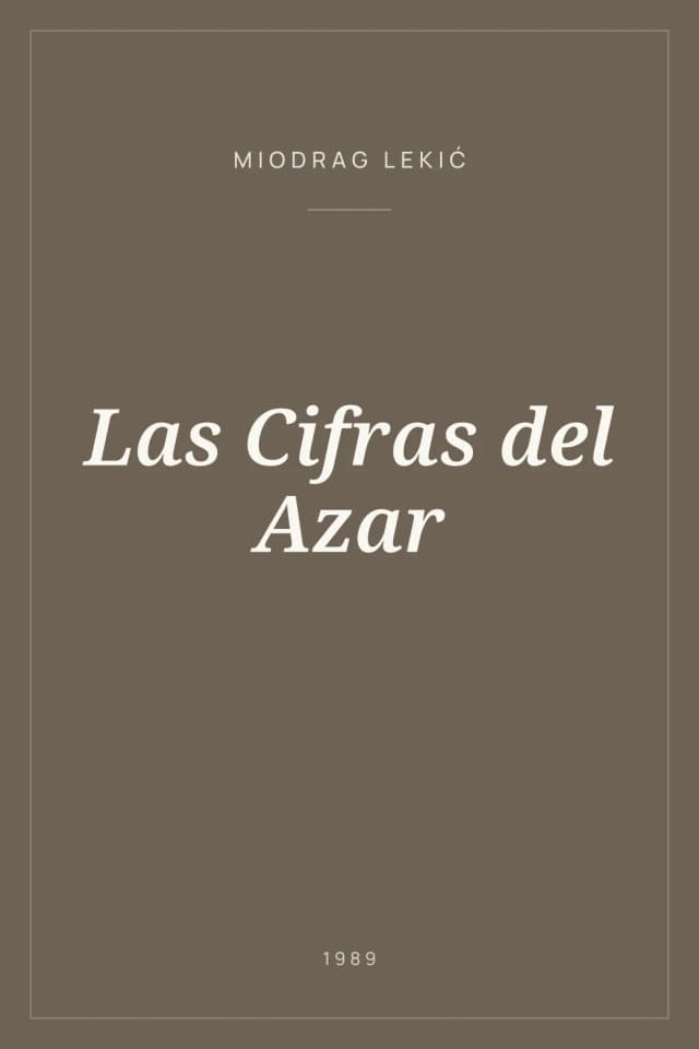 Portada de Las Cifras del Azar