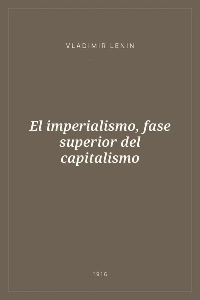 Portada de El imperialismo, fase superior del capitalismo