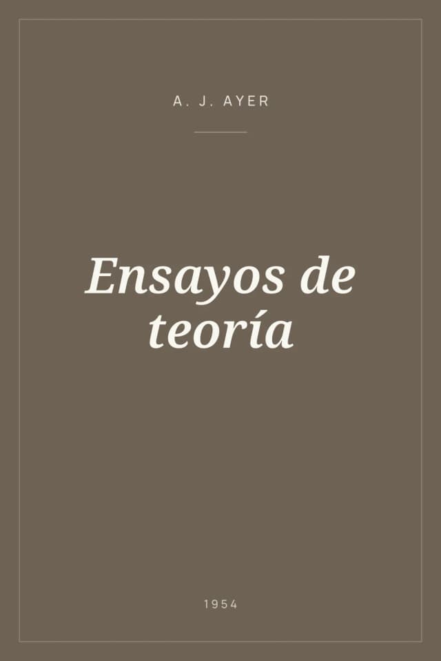Portada de Ensayos de teoría