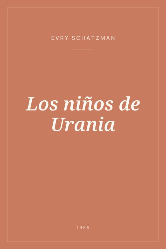 Portada de Los niños de Urania