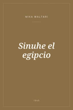 Portada de Sinuhe el egipcio