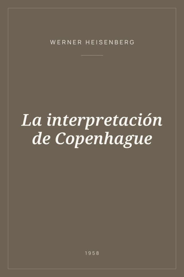 Portada de La interpretación de Copenhague