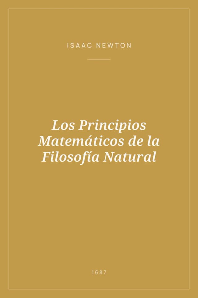 Portada de Los Principios Matemáticos de la Filosofía Natural
