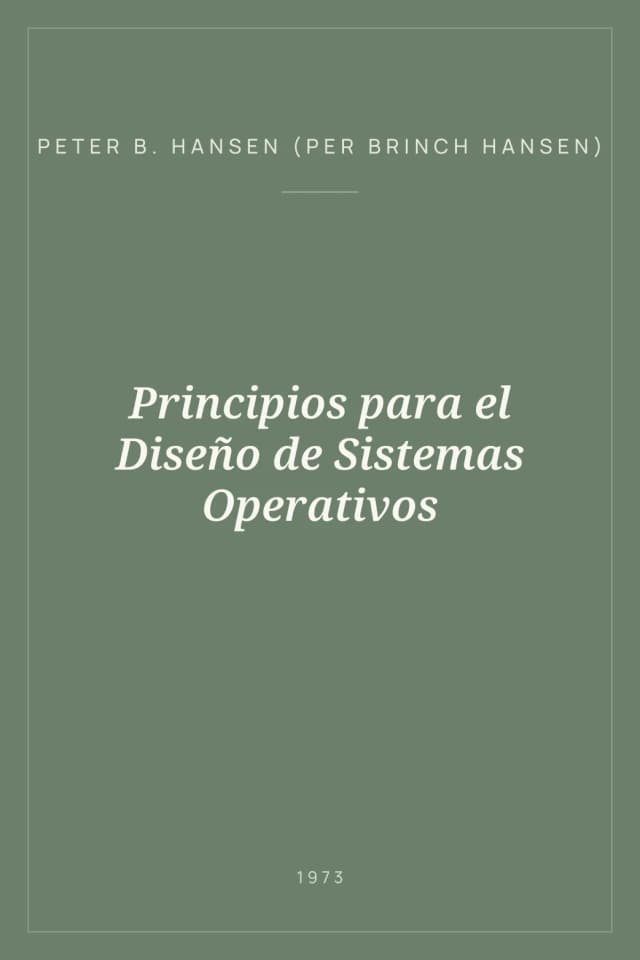 Portada de Principios para el Diseño de Sistemas Operativos