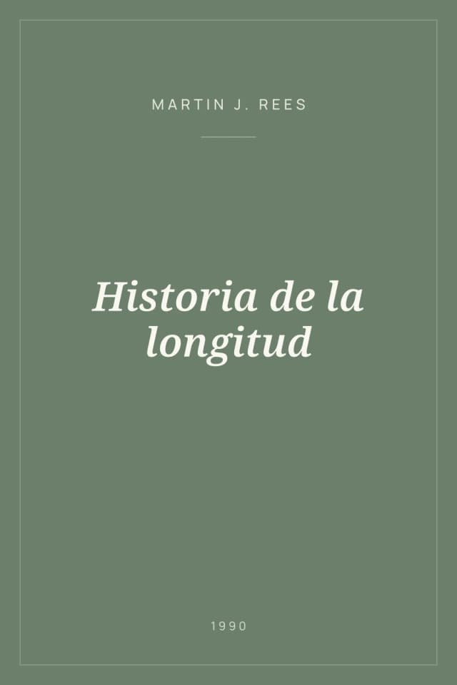 Portada de Historia de la longitud