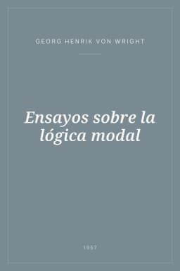 Portada de Ensayos sobre la lógica modal