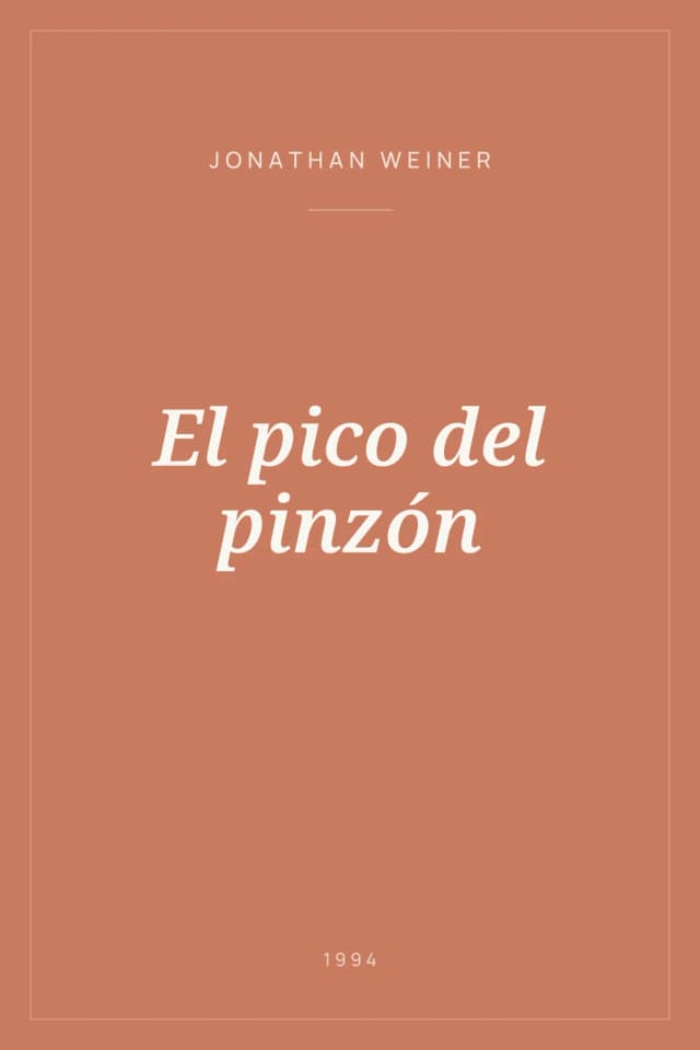 Portada de El pico del pinzón