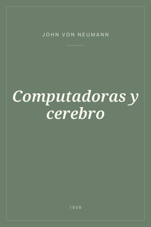 Portada de Computadoras y cerebro