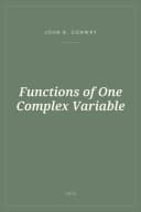 Portada de Functions of One Complex Variable