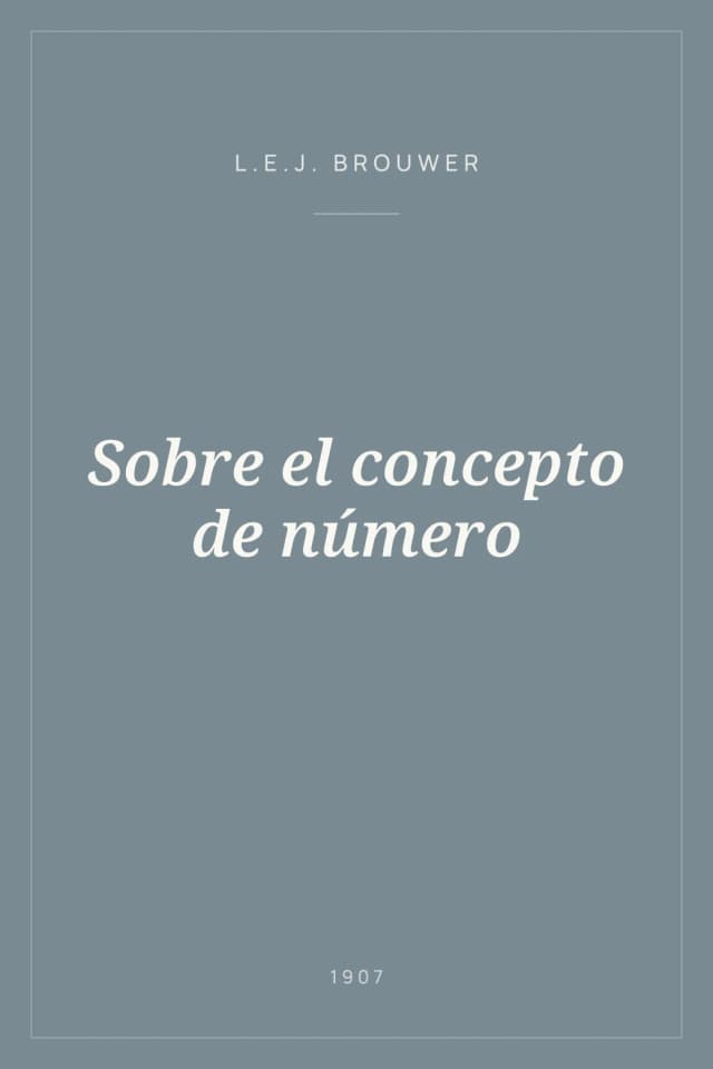 Portada de Sobre el concepto de número