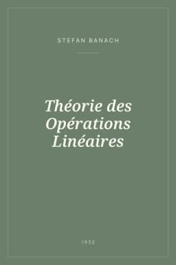 Portada de Théorie des Opérations Linéaires